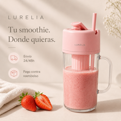 Batidora portátil Lurelia con pajita